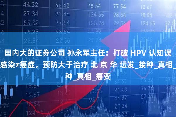 国内大的证券公司 孙永军主任：打破 HPV 认知误区：感染≠癌症，预防大于治疗 北 京 华 坛发_接种_真相_癌变